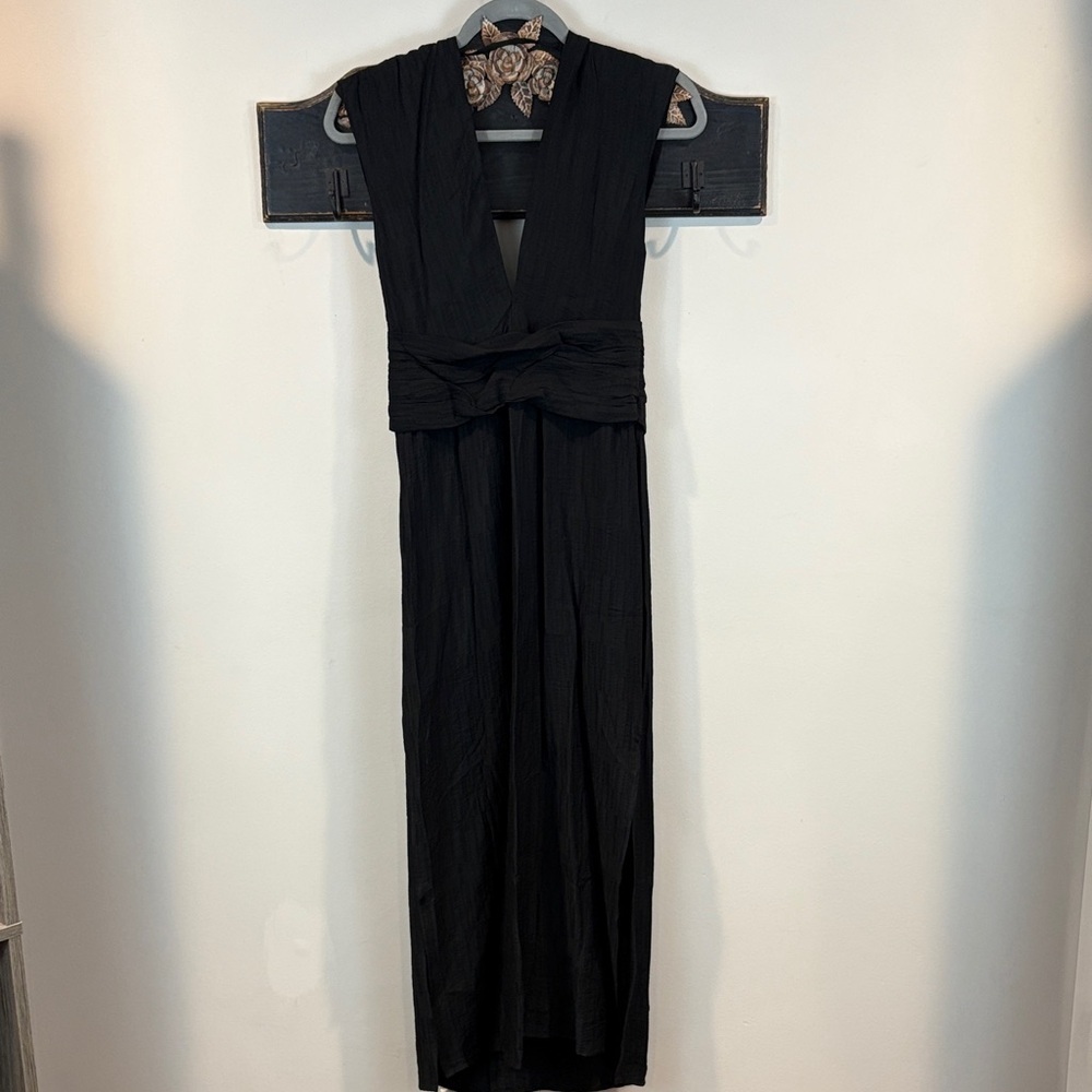 NWT Anthropology Sunday in Brooklyn V Neck Textured Maxi Dress Size XS - Picture 4 of 13